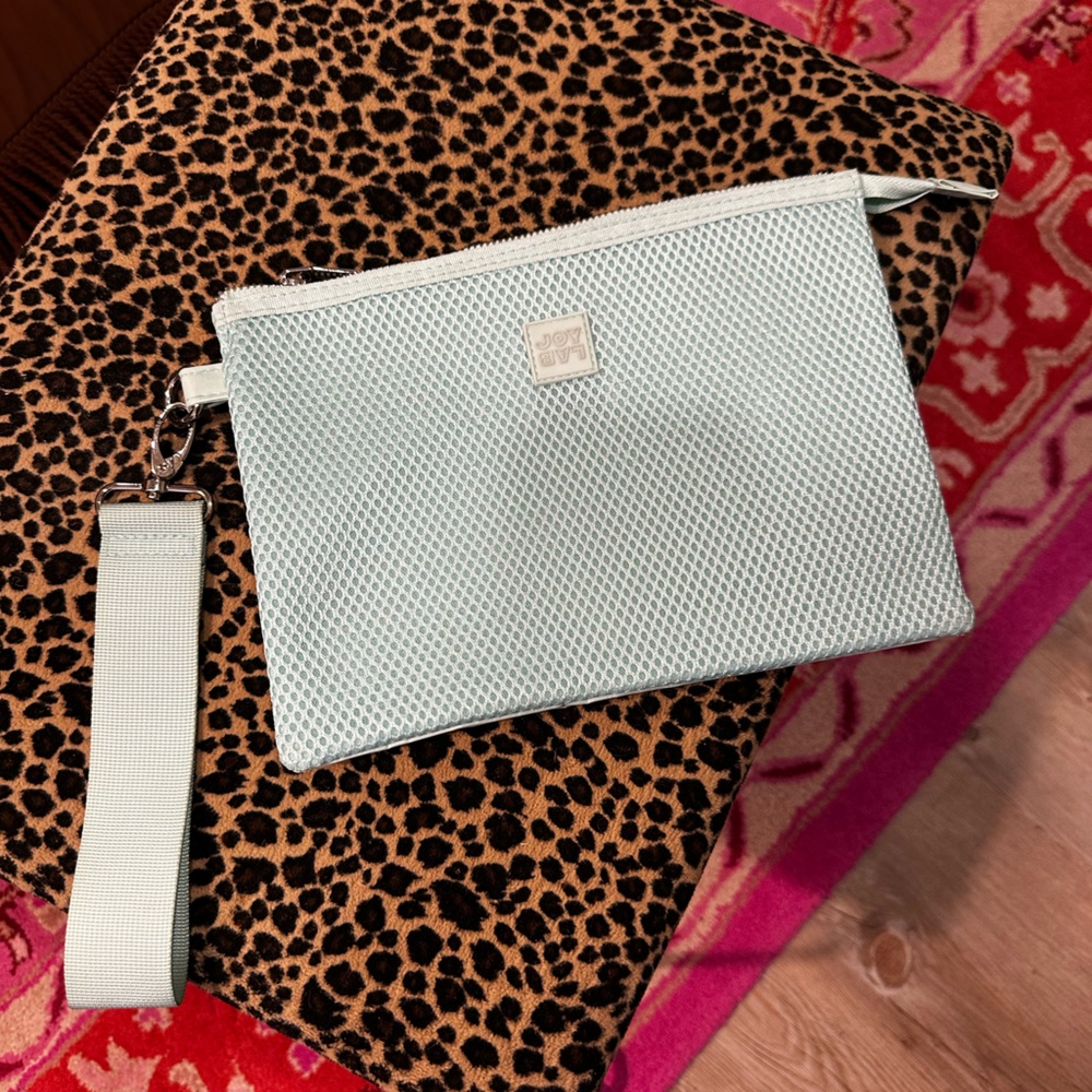 Stylish Mint Mesh Wristlet Clutch